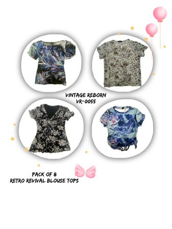 Y2k Retro Revival Blouse Tops (VR-0055) bales