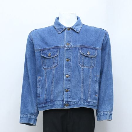 CR207 Reworked Denim Jacket with Embroidered Sticker Patch