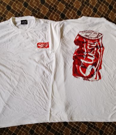 Stussy rework style red can white tees 20 pcs