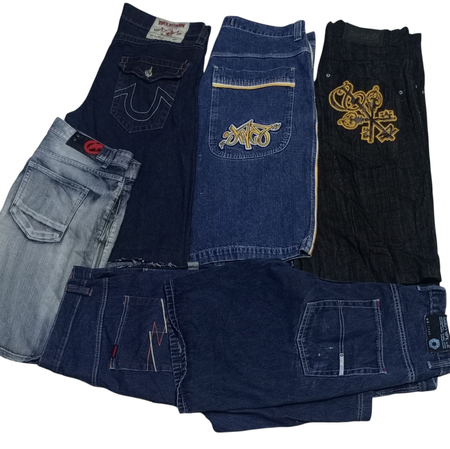 JNCO, FUBU, pantalones cortos y pantalones True Religion