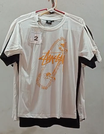 CR228 Reworked Style Unisex Stussy Printed T-Shirts