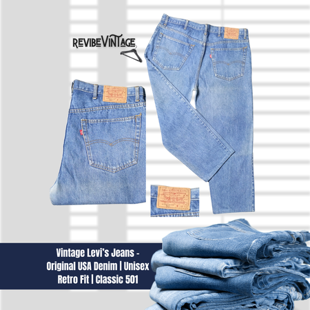 Jeans Vintage Levi’s – Denim Originale USA | Fit Retro Unisex | Classic 501