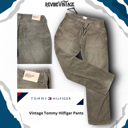 Calças Vintage Tommy Hilfiger – Ajuste Clássico Unissex | Brechó Premium dos EUA | Estilo Smart Casual & Streetwear
