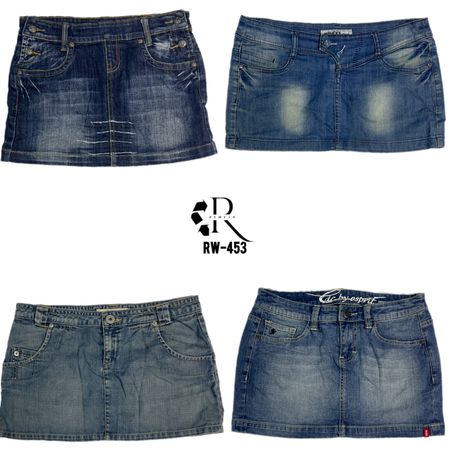 Y2K IT Girl Denim Mini Skirts (RW-453)