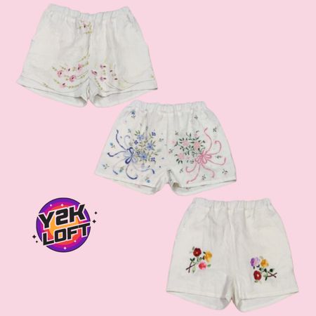 SS25 Upcycled Table Clothes Floral Shorts