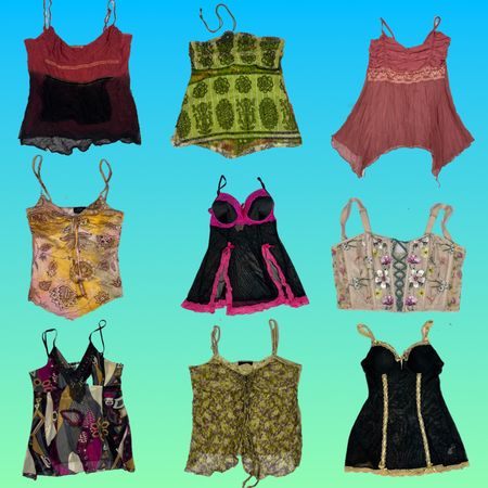 Y2K Representativo Mix Cami Tops (Malha & Jersey) (REPR-009)