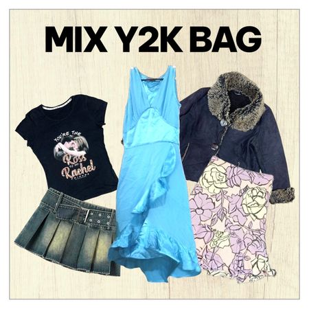 Mix Y2K Bag - Dress , Afghans , Skirts , Mini Skirts , Jackets , Blouse , Baby Tees , Cami tops