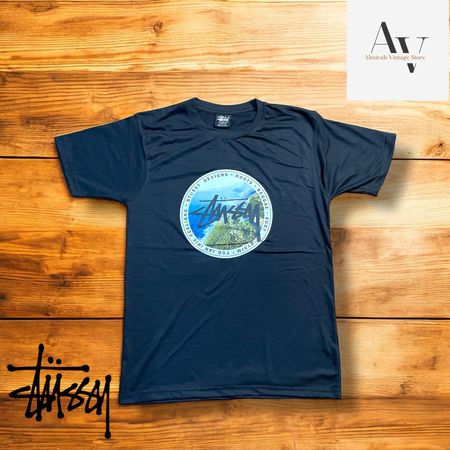 Stussy rework style  coastline black tee