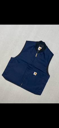Gilets Carhartt bleus de style rework
