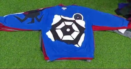 Upcycled sweatshirt patchwork