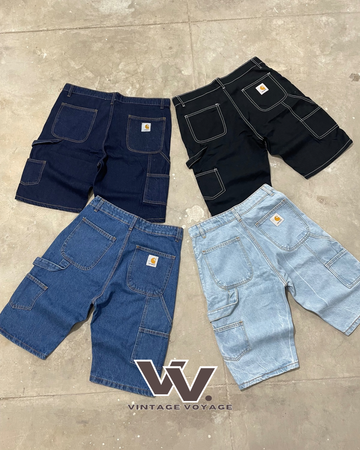 Carhartt rework style denim shorts #08