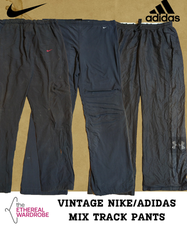 Vintage Track Pants Including Nike, Adidas, Under Armour, Champion, Columbia and Random Identities Bundle of 10 pcs (RN#1298)