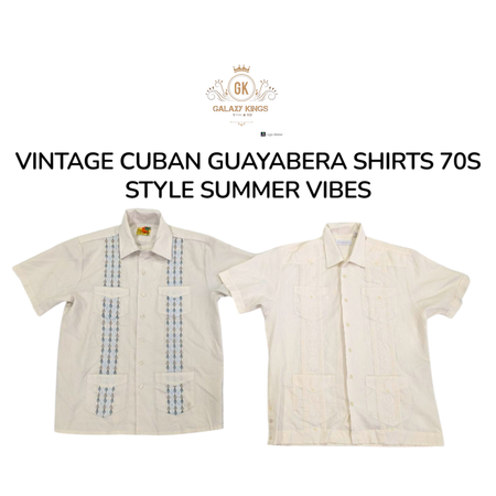 Chemises Guayabera cubaines vintage style années 70 ambiance estivale