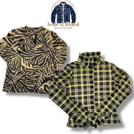 Full sleves mesh top blouse