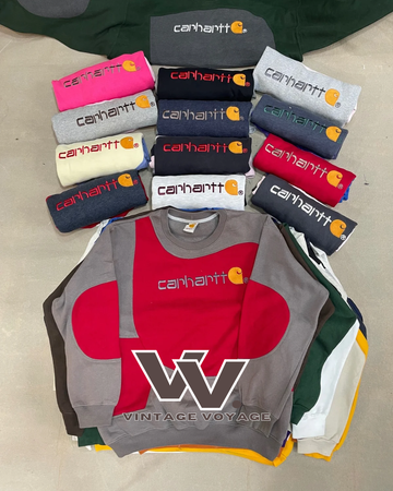 Carhartt rework style patchwork sweatshirts