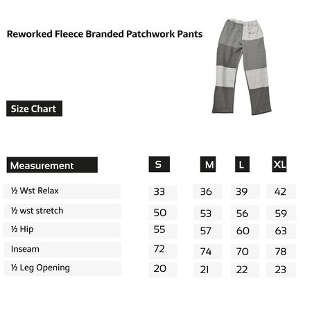 SS25 アップサイクルフリース ブランド パッチワークパンツ