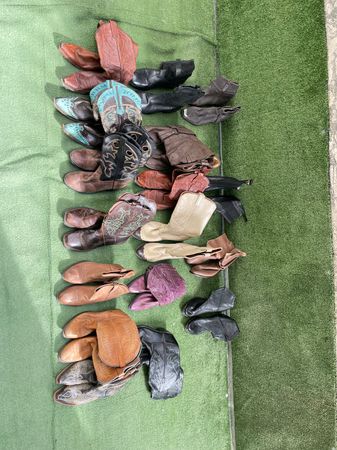 Y2K leather and cowboy boots