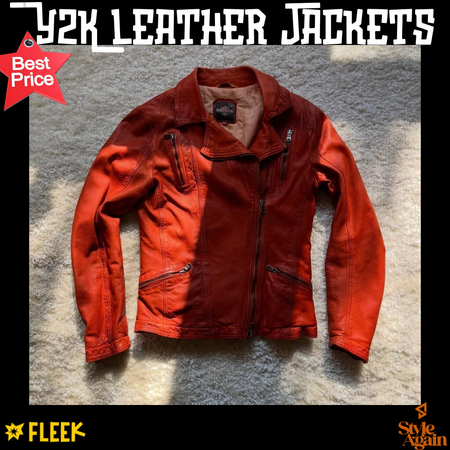 Conjunto de Jaquetas de Couro Y2K