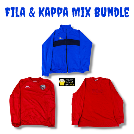 フィラ＆カッパスポーツウェアバンドル – 11点（ジャケット、Tシャツ、スウェットシャツ）
