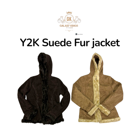 Y2K Suede Fur jacket
