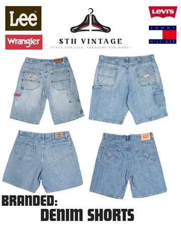 Branded Denim Shorts