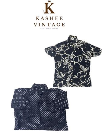 Printed button down shirt