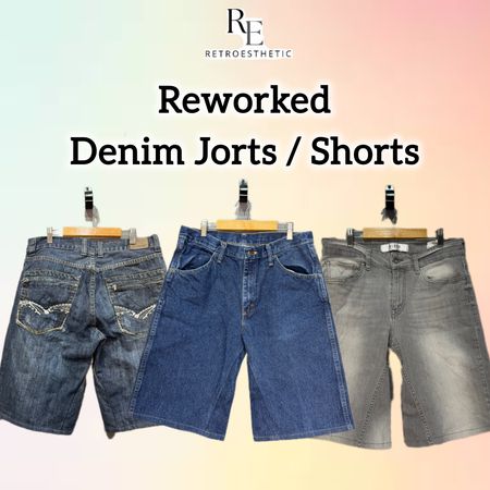Upcycled Denim Baggy Jorts / Shorts (REP)