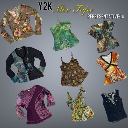 Y2K Mix Tops (Camisole, Manches Complètes, Tops Sans Manches) (AARP-014)