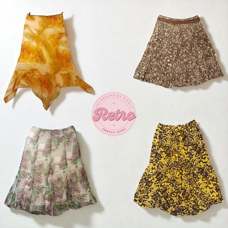 Saia midi boho fluida Y2K