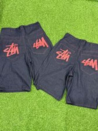 Rework style stussy denim shorts