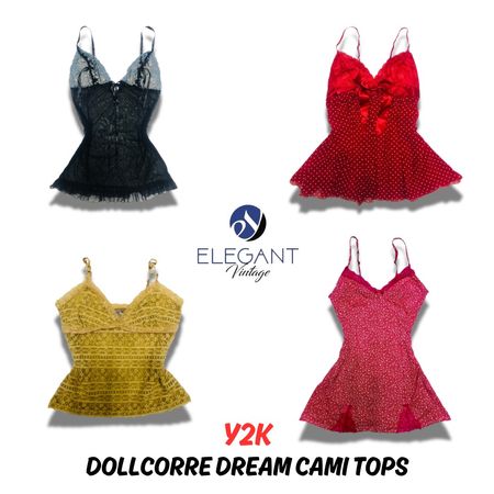 Y2K Dollcorre Dream Cami Tops - EV0406