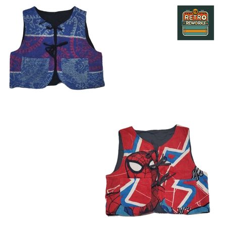 SS25 Upcycled Printed Towel Gilet