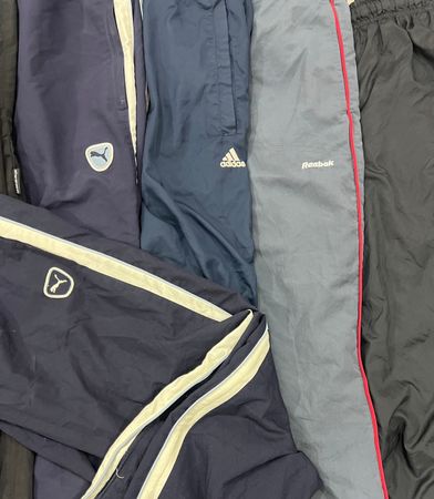 Mix Branded Nylon Baggy Track Pants