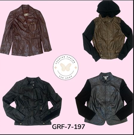 Fast Fashion Mix Reißverschluss Bikerjacke – Trendy & Elegant (PR-7-088)