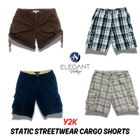 Y2K Static Streetwear Cargo Shorts - EV0438