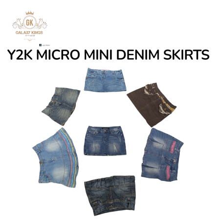Gonne Denim Micro Mini Sexy Y2K