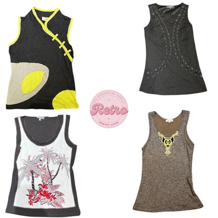 Débardeurs Grunge Y2K et Gloom Gothique