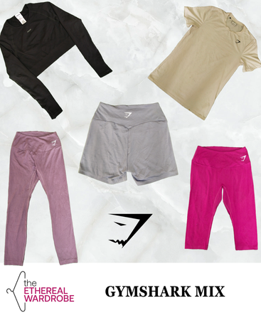 Gymshark Mix Athleisure Including Leggings, Capri, Shorts, Top and T-shirts Bundle of 25 pcs.