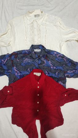 Y2K silk shirt blouse