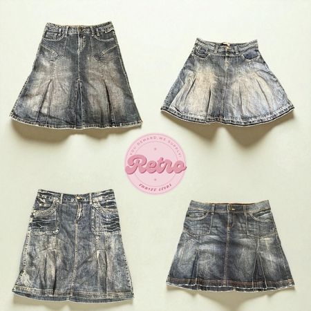 Gonne Midi in Denim Retro Chic