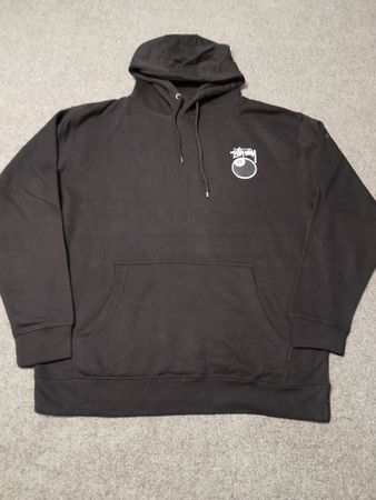 Stussy Rework Style Noir 8 Ball sweatshirts à capuche