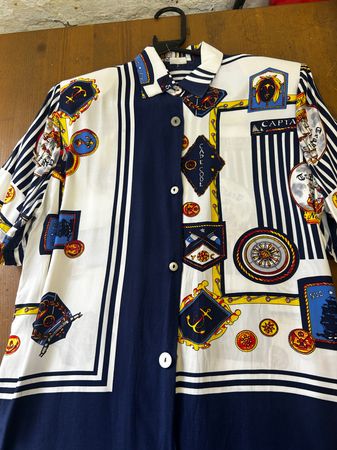 oversized viscose summer blouse mix