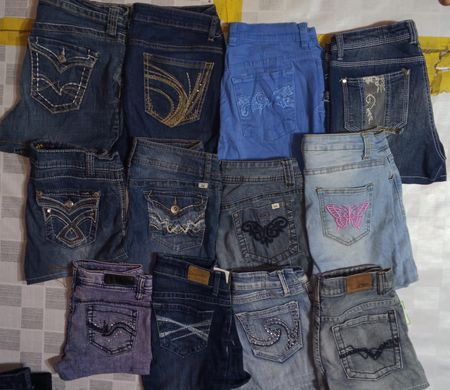 ANGELS JEANS AND OTHER MIX BRANDS MINI SHORTS (MDD 1189)