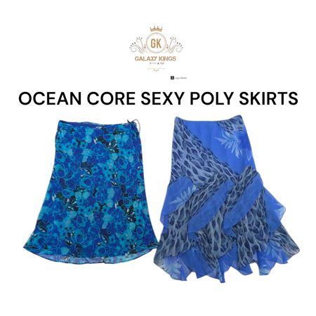 Ocean Core Sexy Poly Skirts