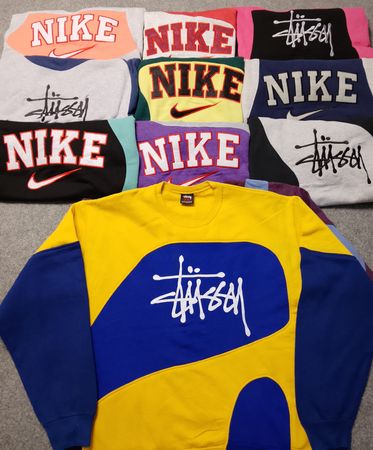 Nike x stussy felpa in stile rework