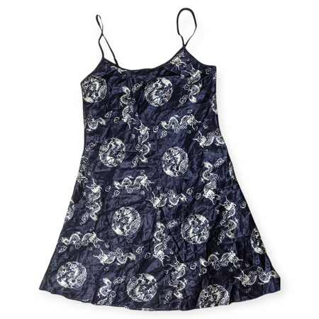 SAY#263 Y2K Dragon Print Slip Dress