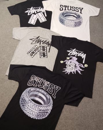 Stussy rework style mix design tees