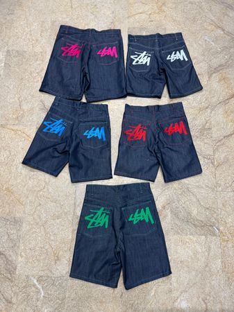 Rework style stussy denim shorts