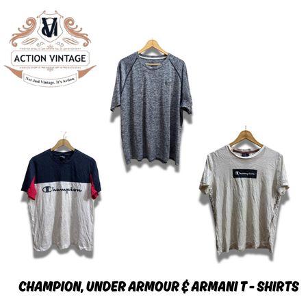 AV0012 チャンピオン、アンダーアーマー & アルマーニ Tシャツ