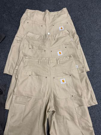 Shorts beige à double genou Carhartt style retravaillé - 30 pcs